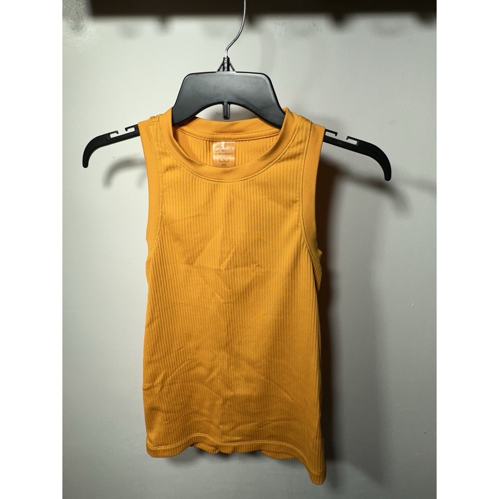 CALIA by Carrie Underwood Orange Ribbed Tank Women's Size XS Extra Small